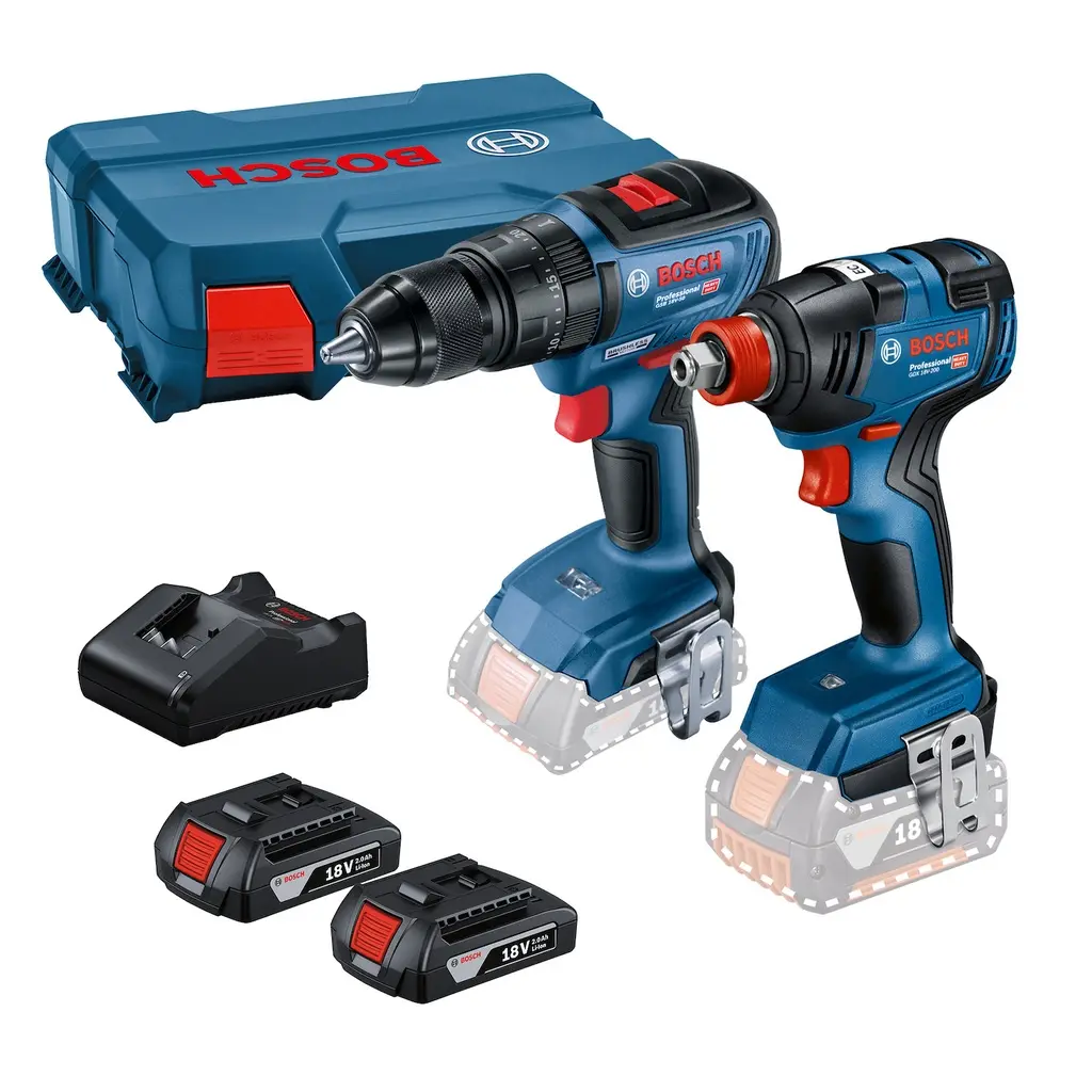 [BOI-06019J22G1] COMBO ROTOMARTILLO DE 1/2 18V MOD GSB 18V-50+LLAVE DE IMPACTO INALAMB. 18V 200NM MOD GDX 18V-200 HEAVY DUTY