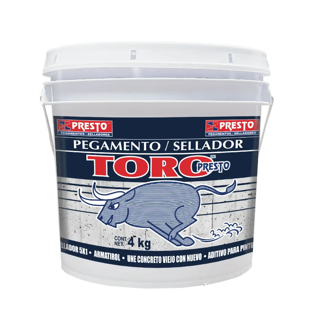 [PRE-8214] PEGAMENTO TORO SELLADOR CUBETA DE 4 KG