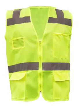 CHALECO LICA AMARILLO C/CIERRE Y REF
