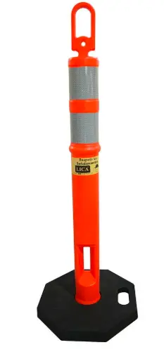 POSTE LICA C/REFLEJANTES INCLUYE BASE