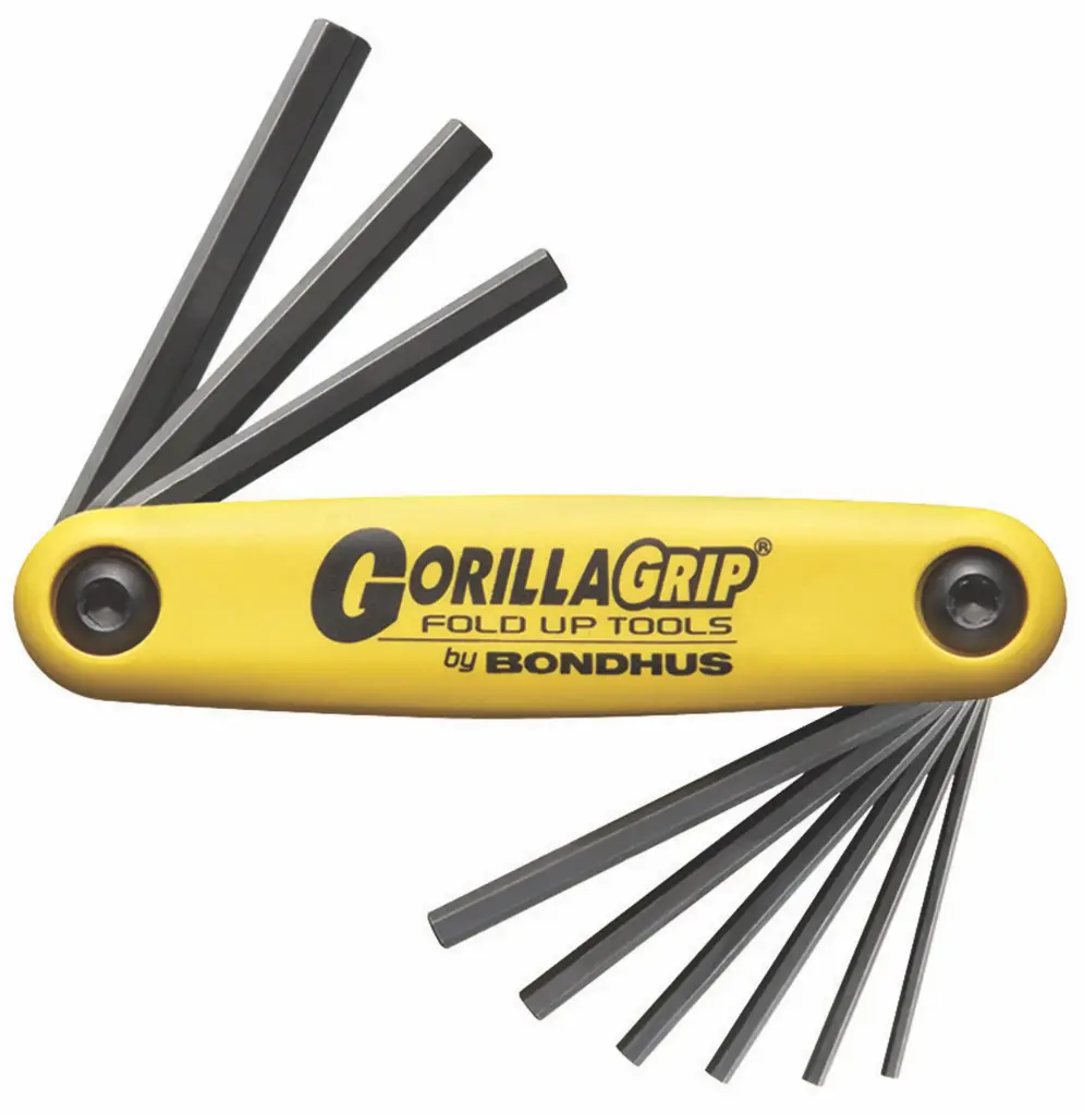 JUEGO DE LLAVES HEXAGONALES T/NAVAJA GORILLA 5/64 A 1/4 (9 PIEZAS)