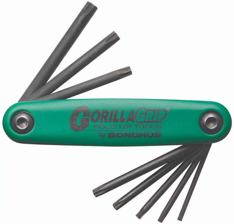 [BON-12638] JUEGO DE LLAVES T/NAVAJA GORILLA TORX TR-9 A TR-40 (8 PIEZAS)