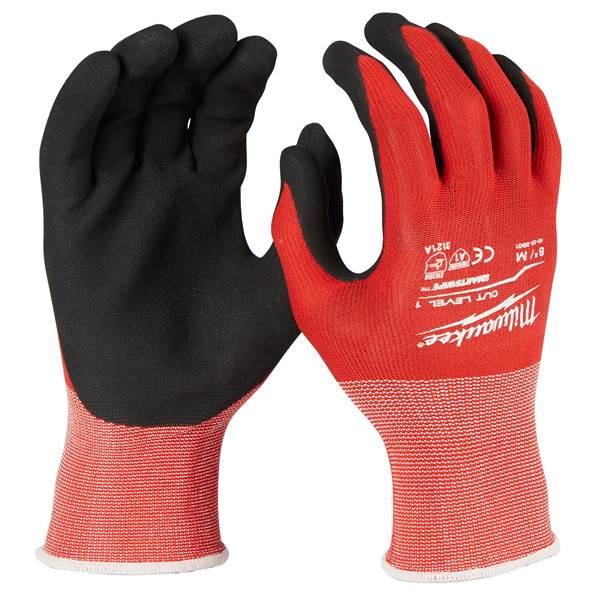 GUANTES ANTICORTE NIVEL 1 BAÑADOS EN NITRILO TALLA M