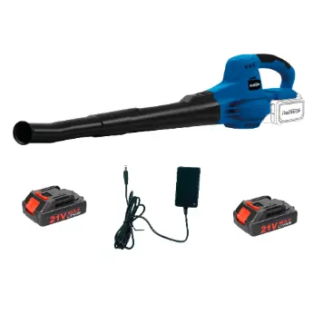 COMBO SOPLADORA A BATERIA 21V 190 KM/H 12000 RPM + 2 BATERIAS DE 2 AMP Y CARGADOR