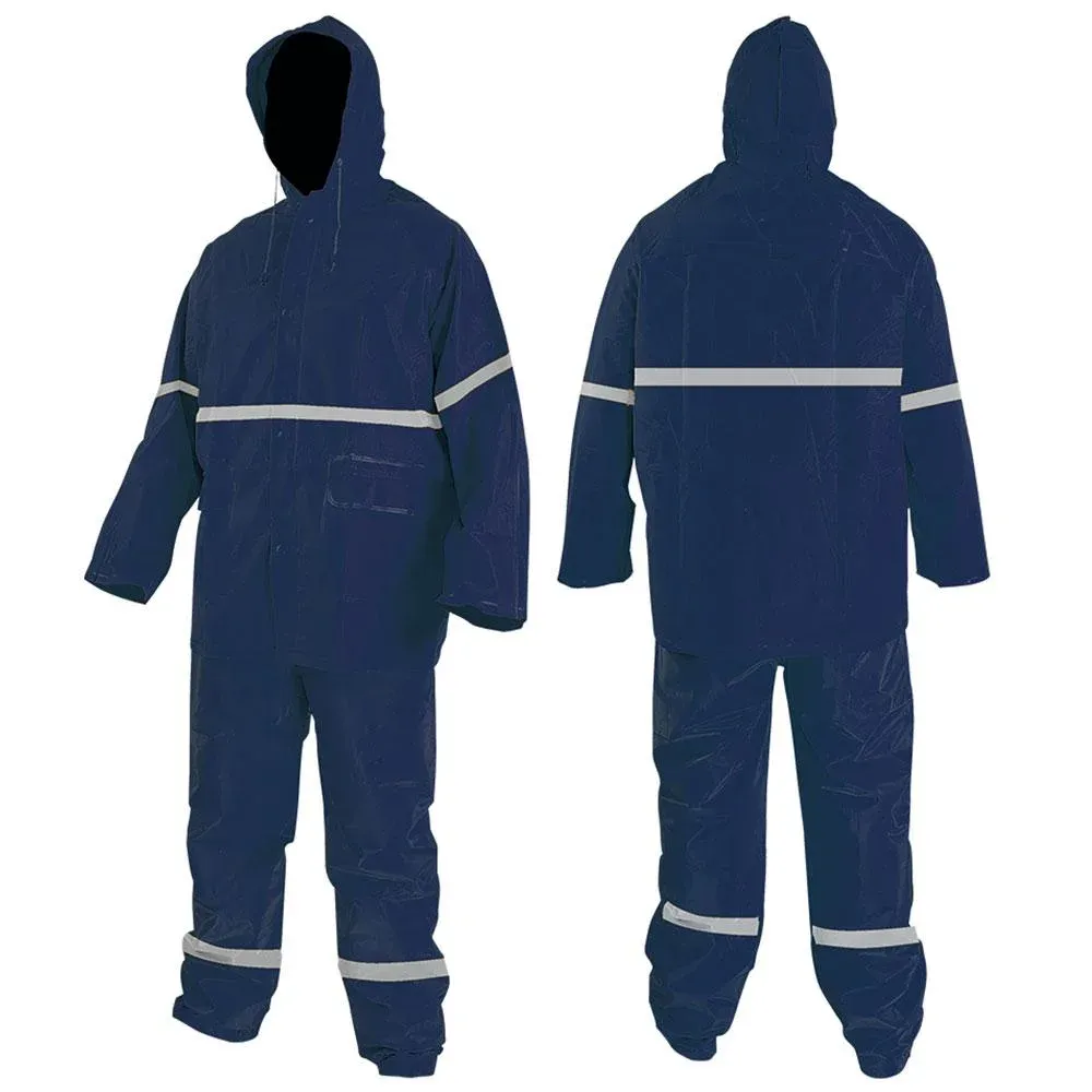 IMPERMEABLE DE DOS PIEZAS COLOR AZUL TALLA XL