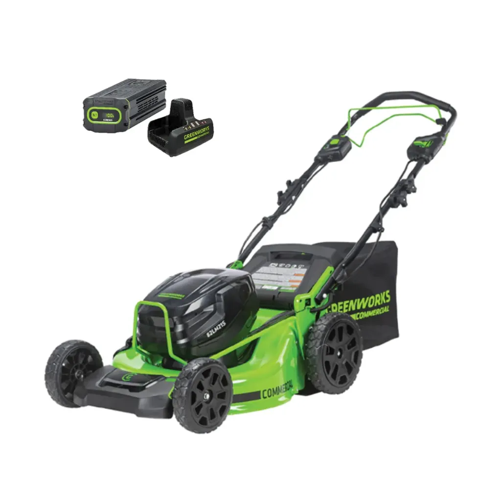 PODADORA AUTO-PROPULSADA 21’’ 82V SISTEMA DE CORTE 3 EN 1 (BOLSA, DESCARGA LATERAL Y DESBROCE) BATERIA 8.0 AH CARGADOR