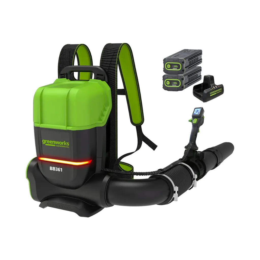 SOPLADORA MOCHILA 82V 225 MPH 755 CFM 36 N 65 DB BATERIA (2) 8.0 AH & CARGADOR 82DPC8A IPX5