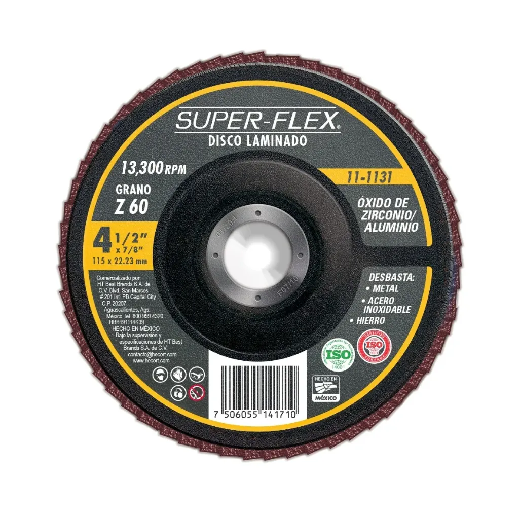 DISCO LAMINADO SUPERFLEX 4 1/2 X 7/8 T. 29 GRANO 40