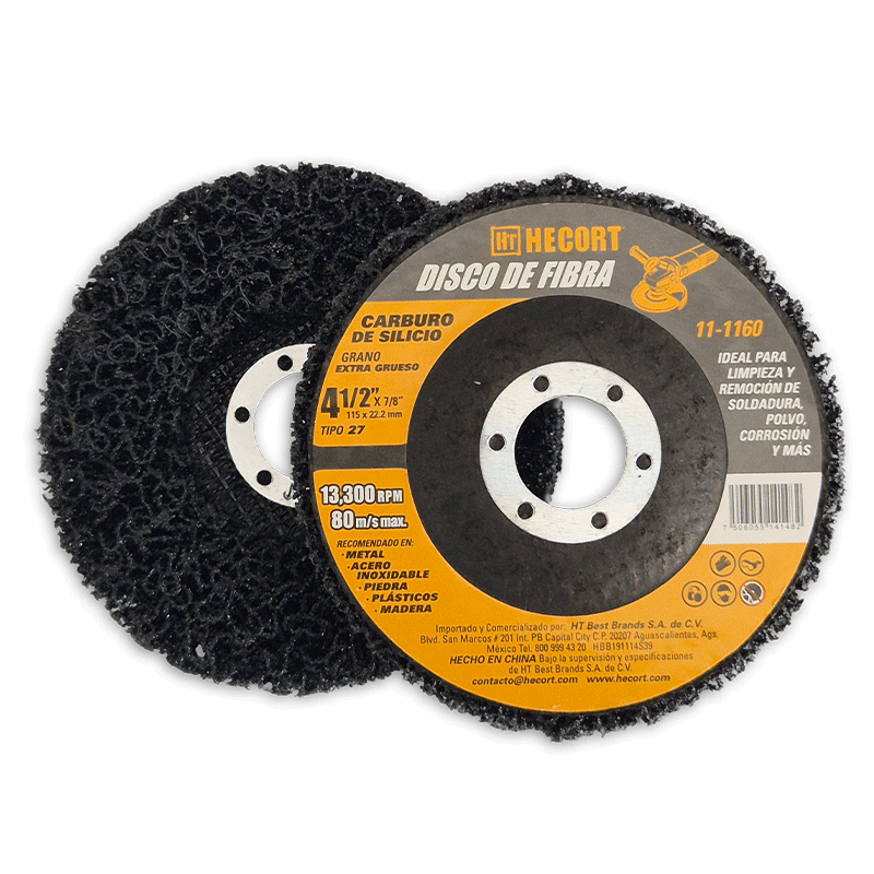 [HEC-111160] DISCO DE FIBRA 4 1/2 GRIS