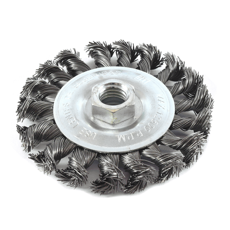 CARDA CEPILLO CIRCULAR ALAMBRE TRENZADO 4X5/8X1/2X1