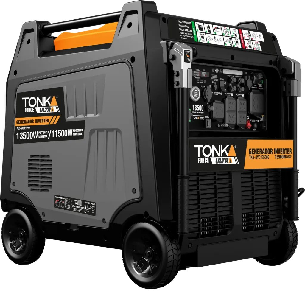 GENERADOR INVERTER 13,500W, 550CC, 120/240V, CARCAZA CERRADA, ENCENDIDO ELECTRICO