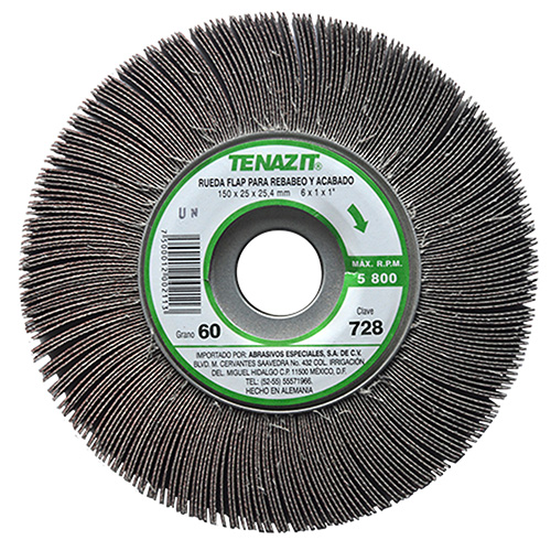 [AUS-728] RUEDA FLAP 6 X 1 X 1 GRANO 60