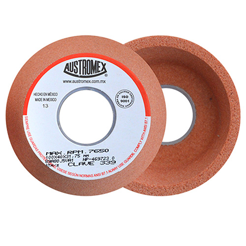 PIEDRA COPA VITRIFICADA 4 X 1 1/2 X 1 1/4 GRANO 80 (NARANJA)