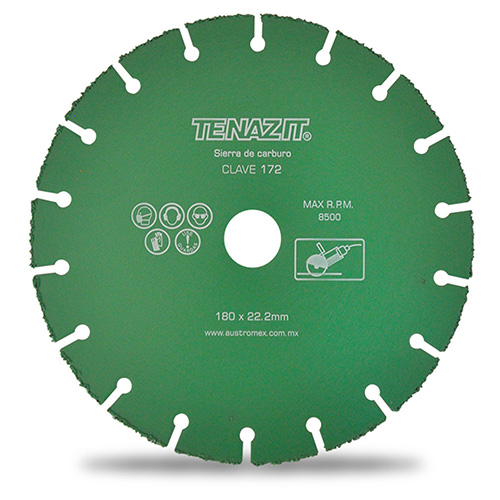 [AUS-172] DISCO 7 X 5/8 P/CORTE DE MADERA, CLAVOS, MDF, AGLOMERADO, FIBRA DE VIDRIO Y TUNERIA DE COBRE P/ESMERIL