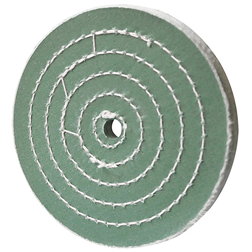 [AUS-1619] RUEDA DE TELA DE ALGODON P/PULIDO 6 X 1/2 COLOR VERDE