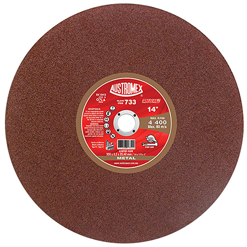 DISCO P/CORTE METAL 14 X 1/8 X 1 (PLANO) SUPER ECONOMICO LINEA HUM