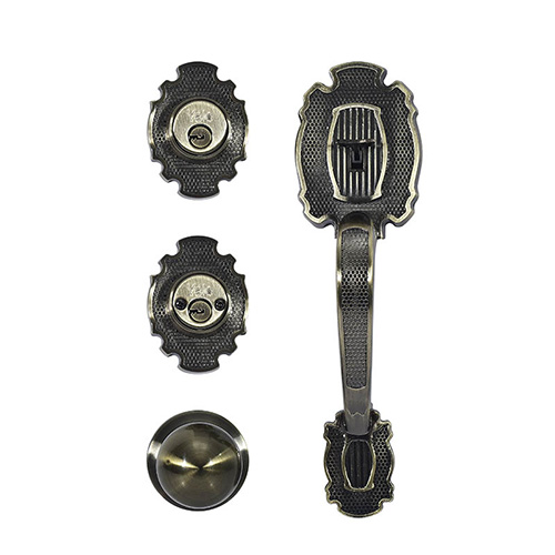 [YAL-MX87561] CERRADURA P/PUERTA PRINCIPAL (87561) RIVERA LATON ANTIGUO LLAVE-LLAVE (YAL-EDC5RIV)