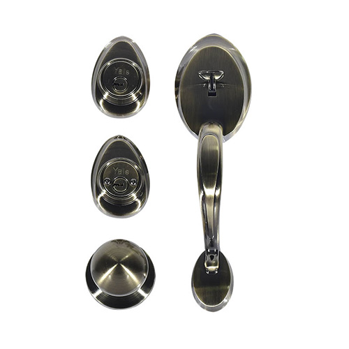 CERRADURA P/PUERTA PRINCIPAL (80878) VENECIA LATON ANTIGUO LLAVE-LLAVE (YAL-EDC5VEN)