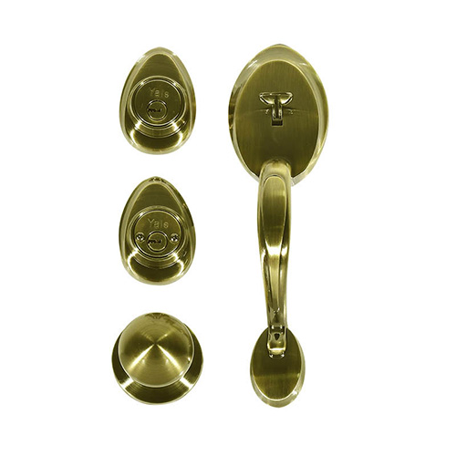 [YAL-MX80877] CERRADURA P/PUERTA PRINCIPAL (80877) VENECIA LATON PULIDO LLAVE-LLAVE (YAL-EDC3VEN)