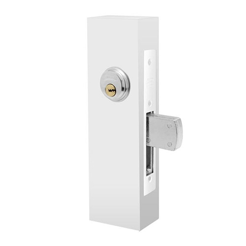 CERRADURA P/PUERTA DE ABATIR ALUMINIO DE PALETA NATURAL (PHI-590AN)