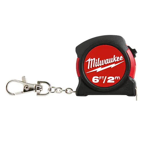 CINTA MÉTRICA LLAVERO MILWAUKEE DE 6 PIES / 2 METROS