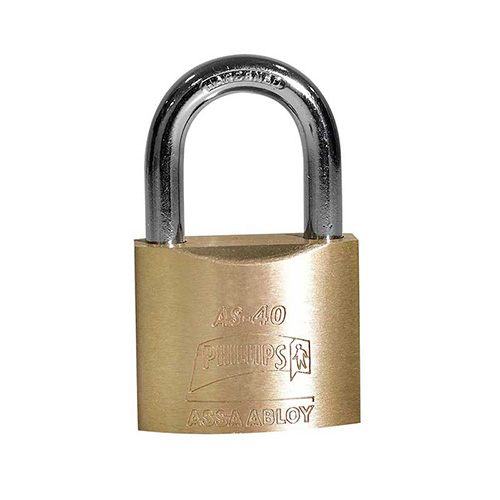 [PHI-MX1262] CANDADO LATON C/LLAVE DE PUNTOS (PHI-AS40)
