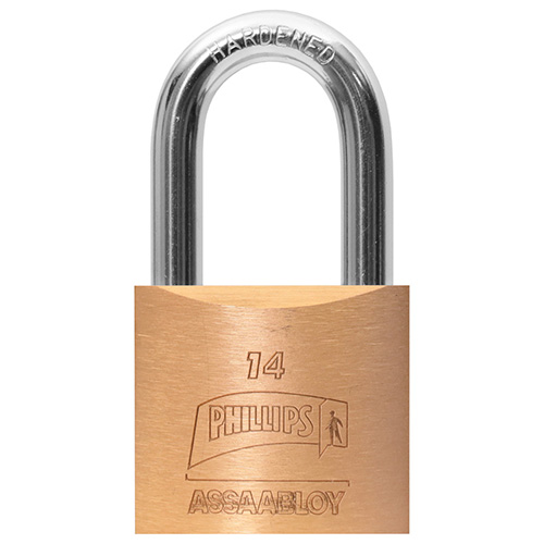 [PHI-MX117] CANDADO GANCHO LARGO LATON (PHI-14GL)