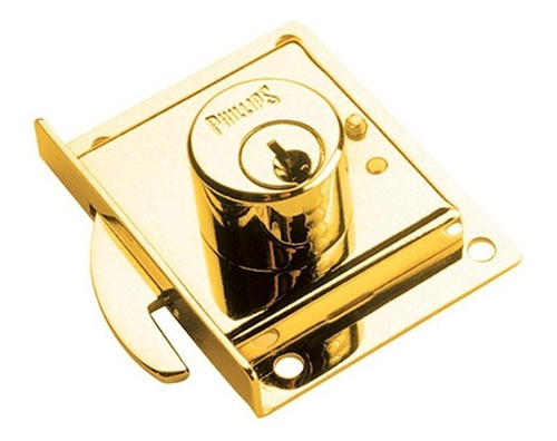 CERRADURA P/PUERTA CORREDIZA DERECHA LATON (PHI-72DL)