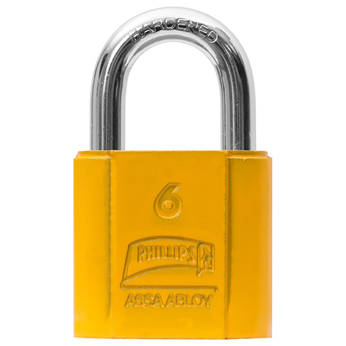 CANDADO GANCHO CORTO COLOR AMARILLO (PHI-1526)