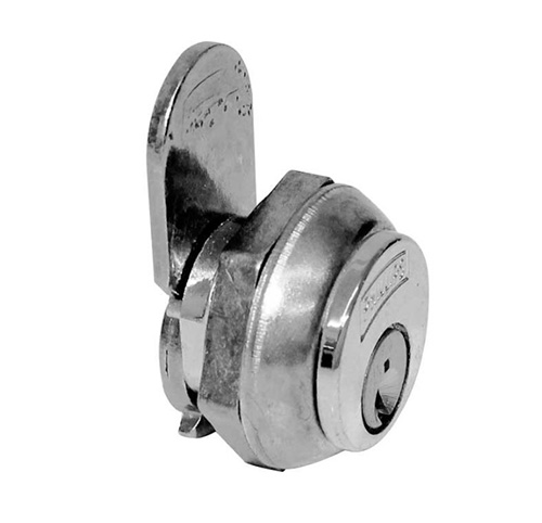 CERRADURA P/ARMARIOS Y GABINETES C/PALETA CROMO 16mm (PHI-60PC)