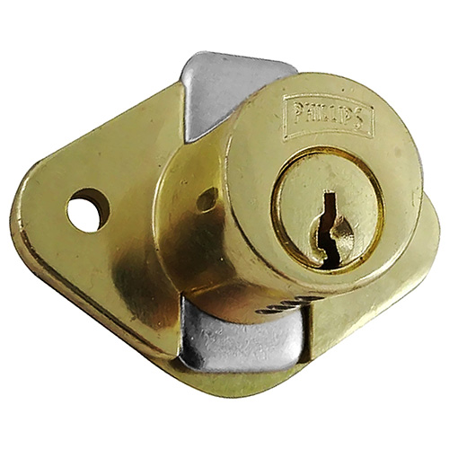 CERRADURA P/ESCRITORIO Y CAJONES LATON* (PHI-21L)