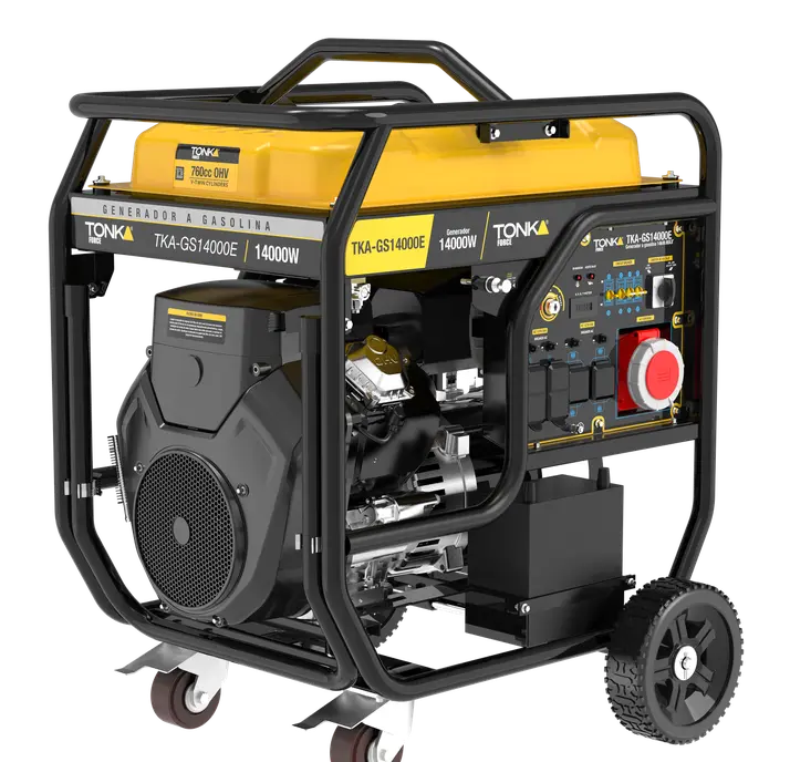 [TKA-GS14000E] GENERADOR 14000W, 24HP, 127/220V, MONOFASICO Y TRIFASICO, DOS PISTONES, MARCHA, BATERIA Y LLANTAS