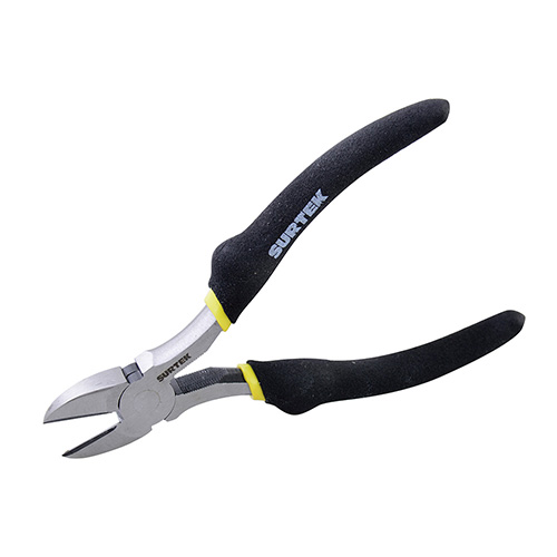 PINZA C/MANGO RUBBER GRIP P/ELECTRICISTA DE 5 CORTE DIAGONAL