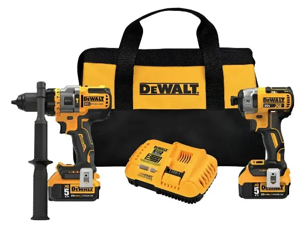 [BDD-DCK2100P2] COMBO ROTOMARTILLO DE 1/2 Y DESTORNILLADOR DE 1/4 FLEXVOLT BRUSHLESS CON DOS BATERIAS DE 5 AMP CARGADOR Y MALETA