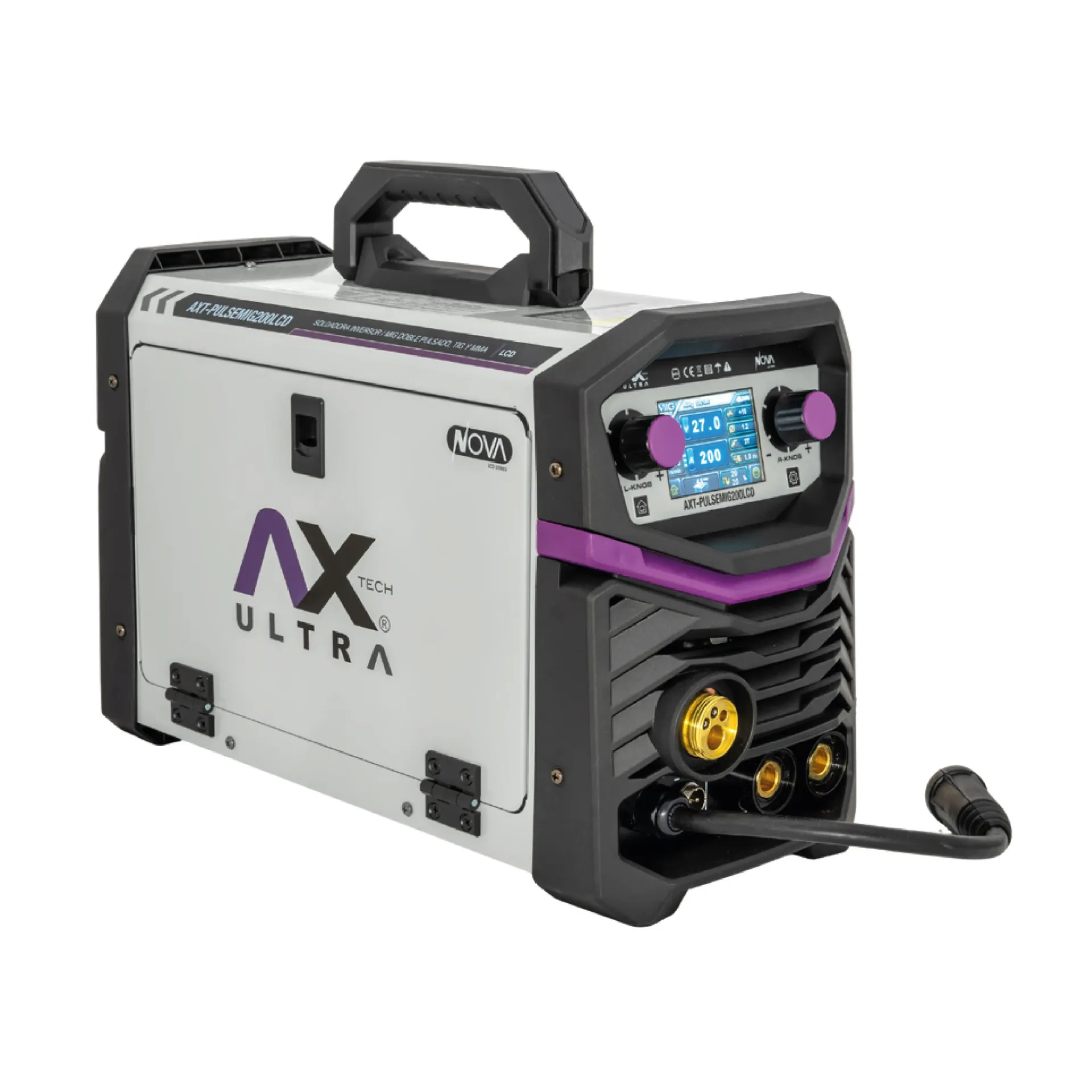 SOLDADORA INVERSOR MIG/MAG 200A, 220V 1PH CON PULSO SENCILLO Y DOBLE, ROLLO DE 1
