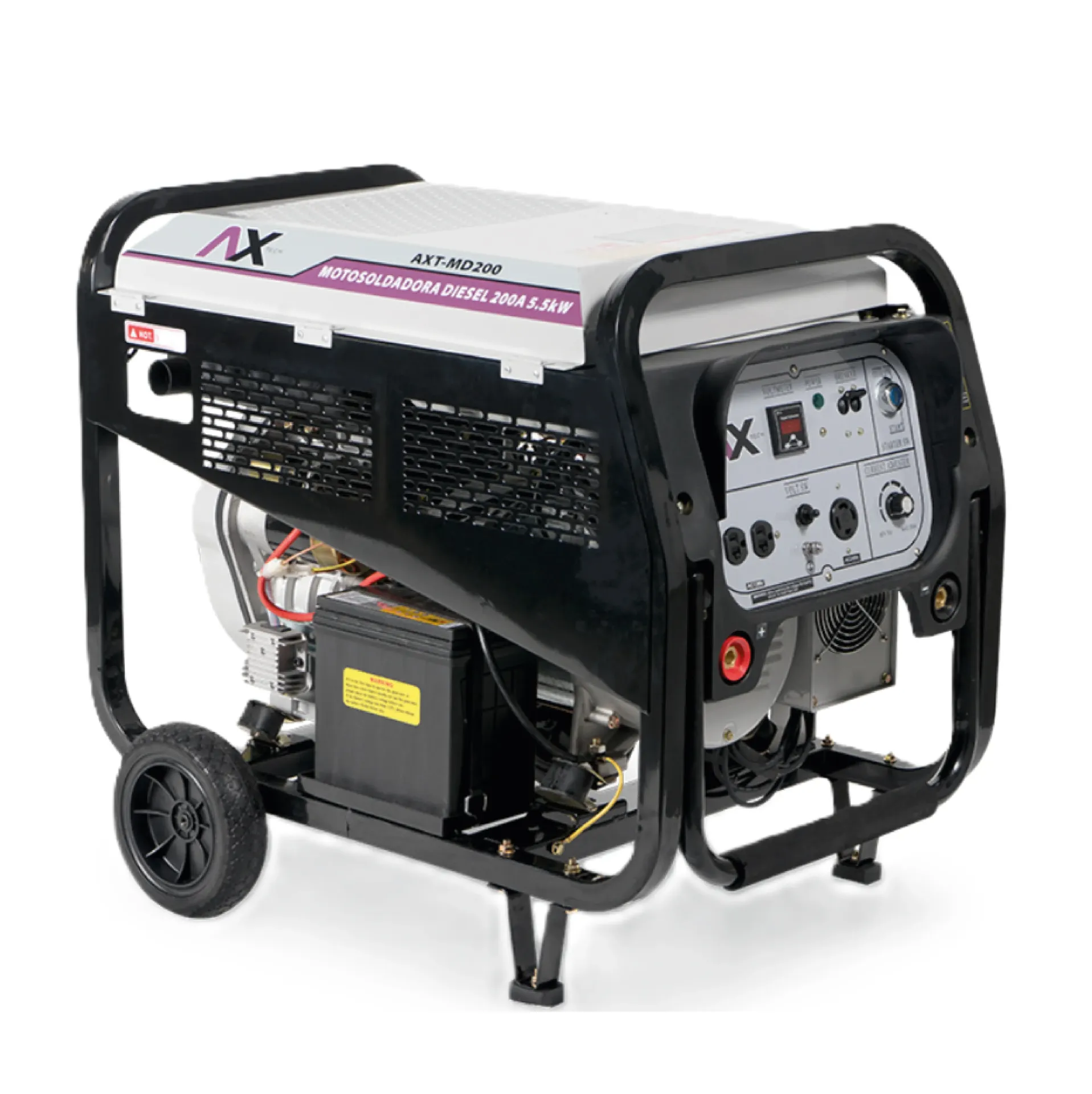 MOTOSOLDADORA DIESEL 10HP, 200A, 5.500WTTS, 110/220V