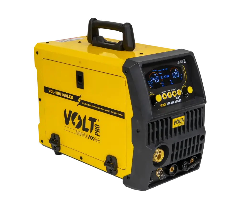 [VOL-MIG160LED] SOLDADORA INVERTER MIG GAS/NO GAS, ELECTRODO Y TIG LIFT 1P 110/220V 110V 40-120A  220V 40-160A INCLUYE ANTORCHA MIG3