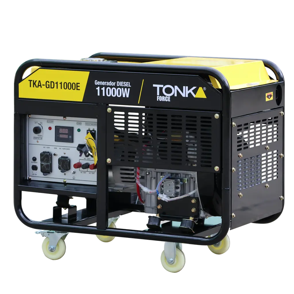 [TKA-GD11000E] GENERADOR DIÉSEL 120/240 1P 11kW MAX ENCENDIDO ELECTRICO CON RUEDAS