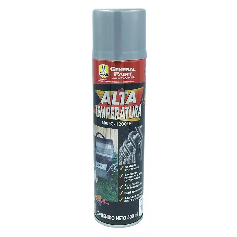 PINTURA EN SPRAY (BOTE 400ml) ALUMINIO ALTA TEMPERATURA