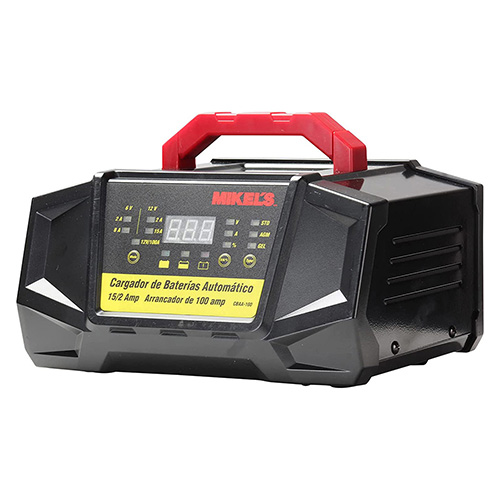 [MIK-CBAA-100] CARGADOR DE BATERIAS AUTOMATICO C/ARRANCADOR 100 AMP 100/15/2 AMP