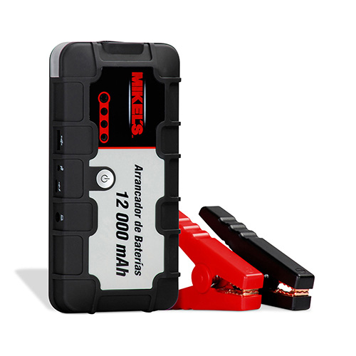 [MIK-MJS-12000] ARRANCADOR DE BATERIA Y CARGADOR P/TELEF/TABLETAS C/USB Y L AMP DE EMERG. (JUMPE