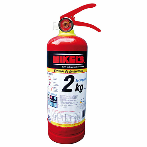 EXTINGUIDOR 2kg RECARGABLE TIPO ABC C/CINCHOS