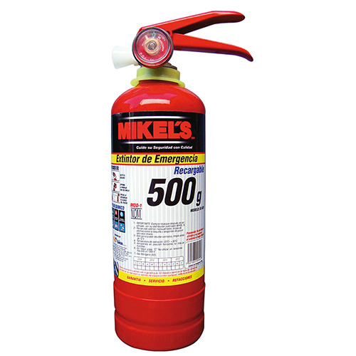 EXTINGUIDOR 1/2kg RECARGABLE TIPO ABC C/CINCHOS