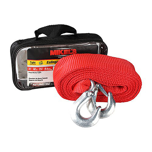 [MIK-SCT-1] ESLINGA P/REMOLQUE DE 2 PULGADAS 1.5 TONELADAS DE 4M C/DOBLE GANCHO