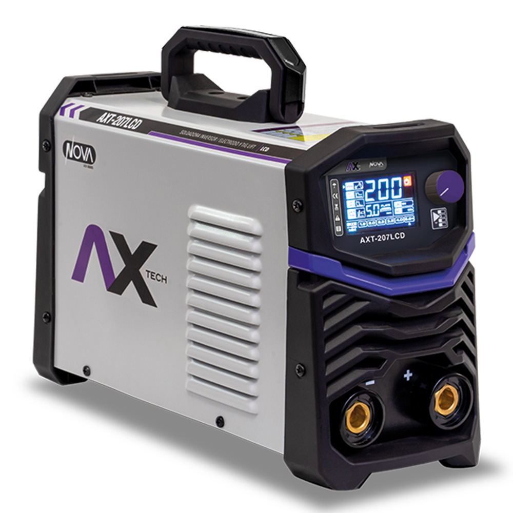 [AXT-207LCD] SOLDADORA INVERSOR ELECTRODO Y TIG LIFT 200A BI VOLTAJE PANTALLA LCD