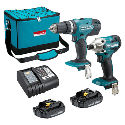 COMBO TALADRO/ROTOM./DESATOR. + ATORNILLADOR DE IMPACTO 18 V C/2 BAT DE 1.5 AMPS