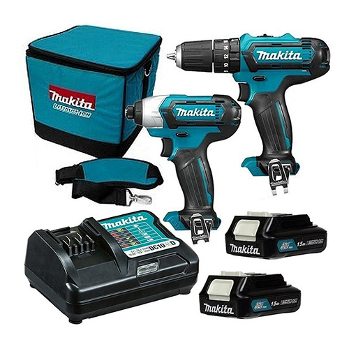 [MAK-CLX228] COMBO ROTOMARTILLO 3/8 Y DESTORNILLADOR DE IMPACTO 12 V C/BOLSA Y 2 BAT.