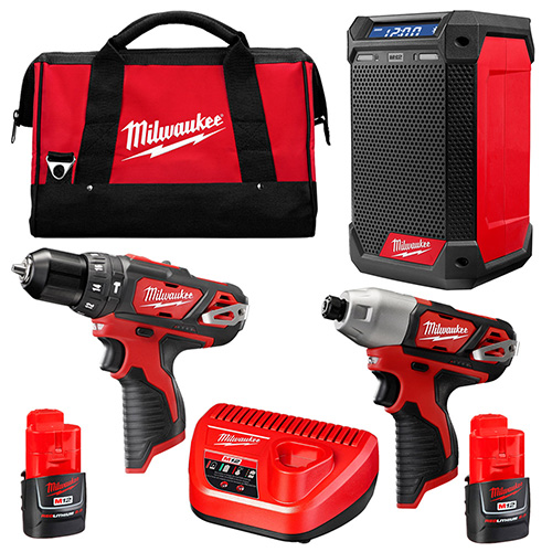 COMBO ROTOMARTILLO 1/2 Y DESTORNILLADOR DE IMP. 1/4 12 V FUEL C/2 BAT. + BOCINA