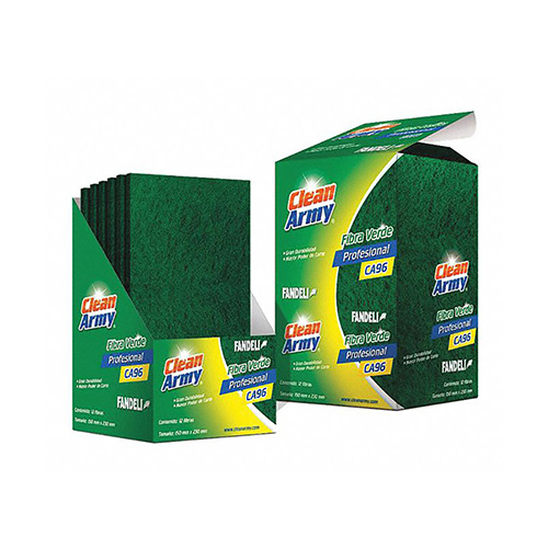 FIBRA VERDE DE 6 X 9 CLEAN ARMY CA96 PROFESIONAL EN ALMOHADILLA (NVO. MOD. ) (PAQ. 12 PZAS.)