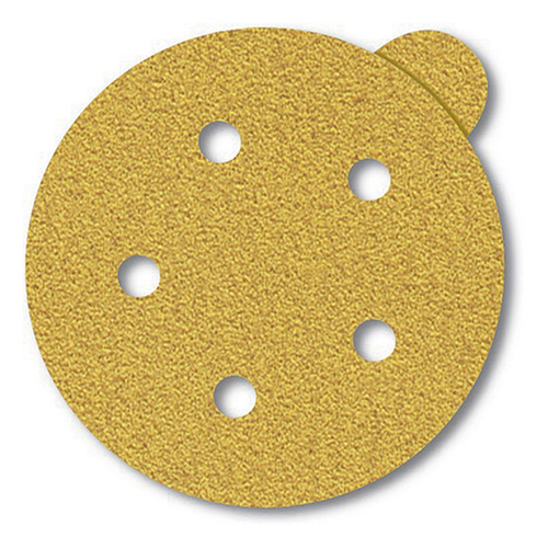 DISCO DE LIJA C/VELCRO 5 GRANO 180 C/5 PERFORACIONES (PAQ. 100 PZAS.)
